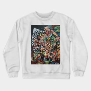 Blender x Miracle Street, frog man x psychological disaster, astronaut fleash beast, beastmode conspiracy Crewneck Sweatshirt